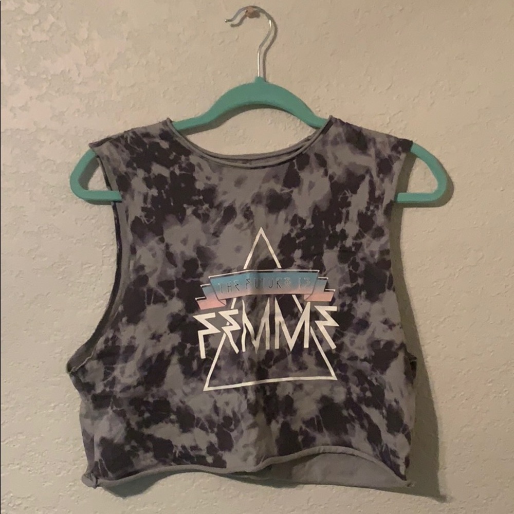 Pacsun LA Hearts Cropped Muscle T-shirt.